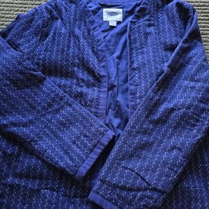 Old Navy Navy Blue Blazer with White Stitching